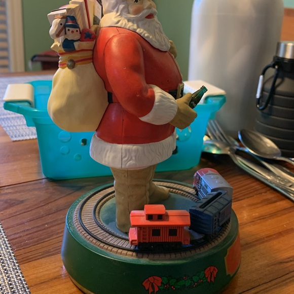 8" Vintage Coca Cola Santa Claus Choo Choo Train Bank - Picture 2 of 4